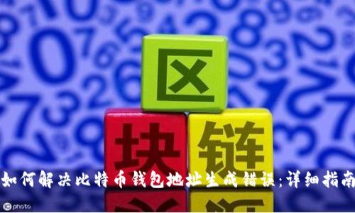 如何解决比特币钱包地址生成错误：详细指南